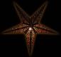 Preview: Baby Kala Black / Copperglitter - Foldable glowing Paperstar with 5 points, 40 cm